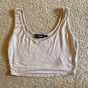 Pretty Little Thing Basic Scoop Neck Crop Top